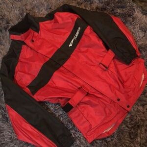 Teknic otisca red / black rain jacket with reflective back stripe. New!